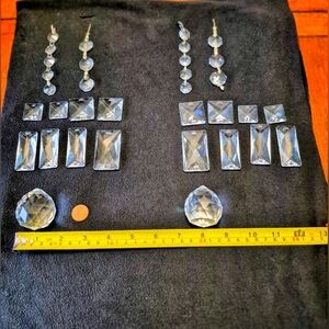 Suncatcher Kit Reclaimed Vintage Chandelier Crystals Prisms Prism Crystal 34 Pc